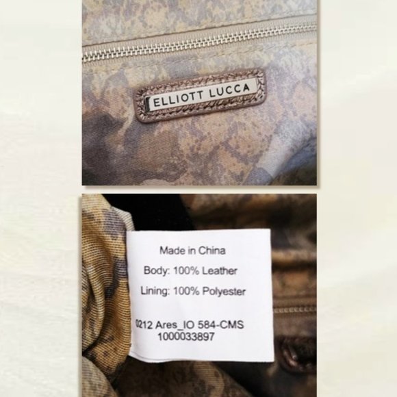 ELLIOTT LUCCA 3in1 Bag Metallic Gold Weaved Leather Clutch Shoulder Bag … - Picture 9 of 12